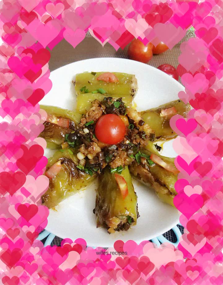 Pan-fried pepper box stuffed