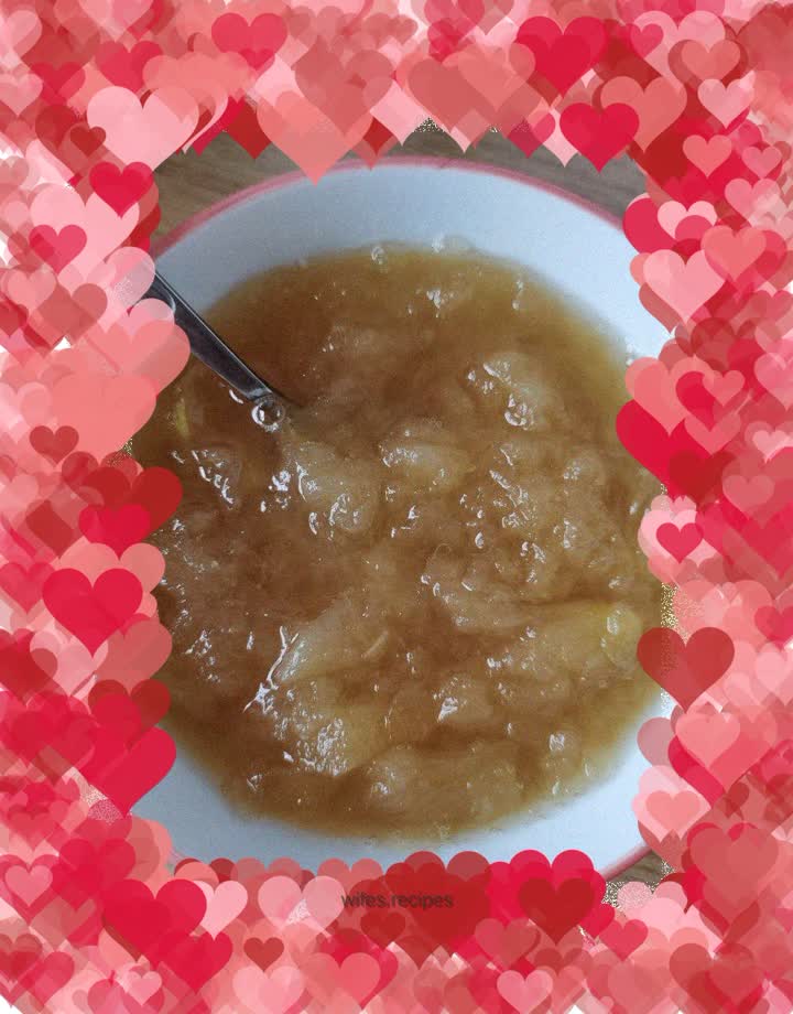 Honey apple custard