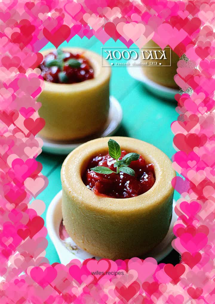 Cherry cake cup (with cherry jam recipe)