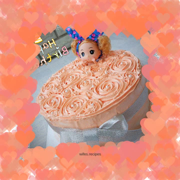 Eight-inch doll birthday cake
