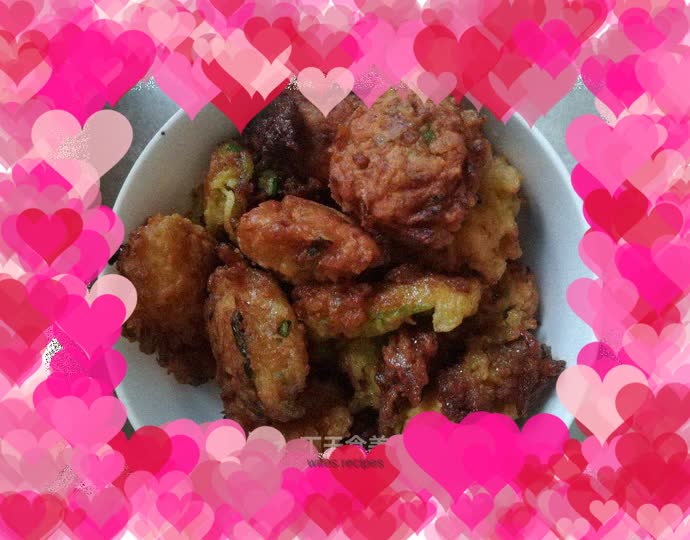 Green radish meatballs