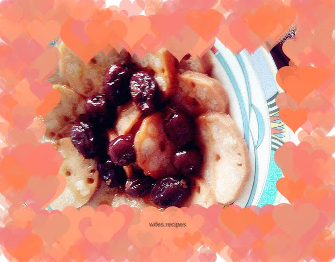 Honey glutinous rice lotus root