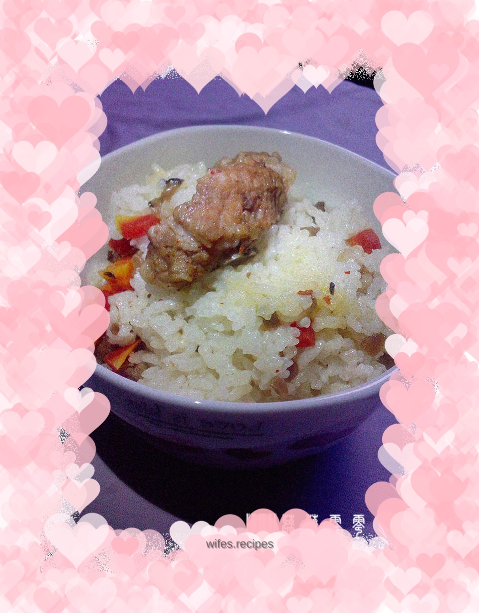 Lazy Man's Pork Ribs Rice - Rice Cooker Version