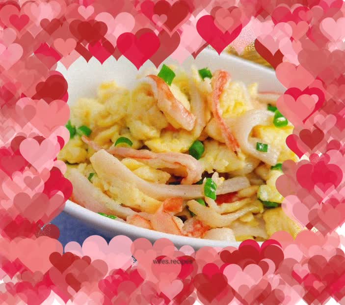 Crab fillet and smooth egg