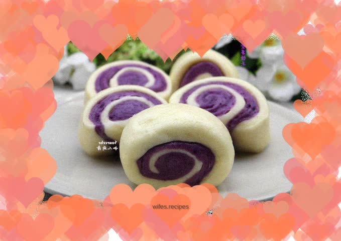Purple sweet potato buns