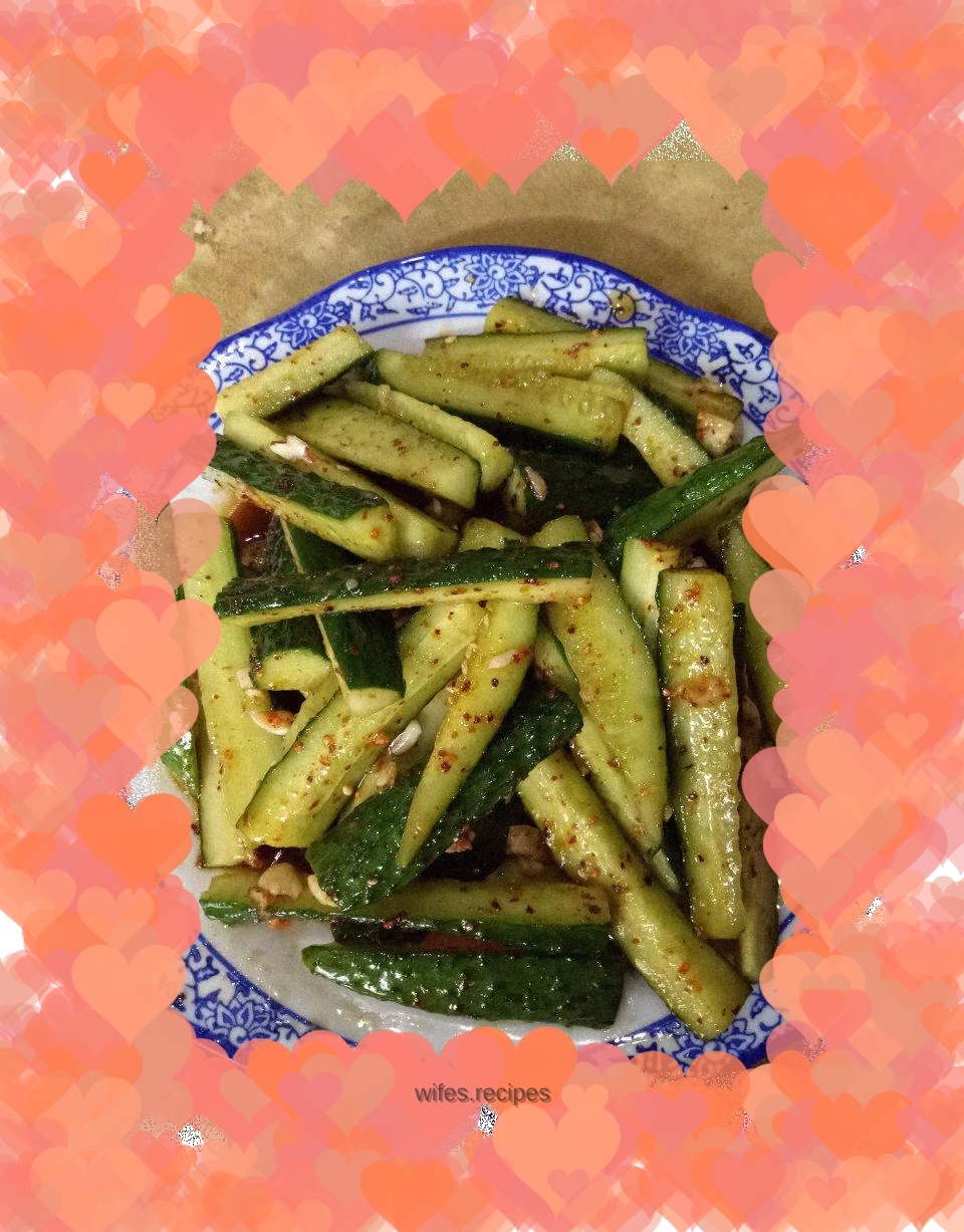 Spicy and sour cucumber sticks (appetizer)