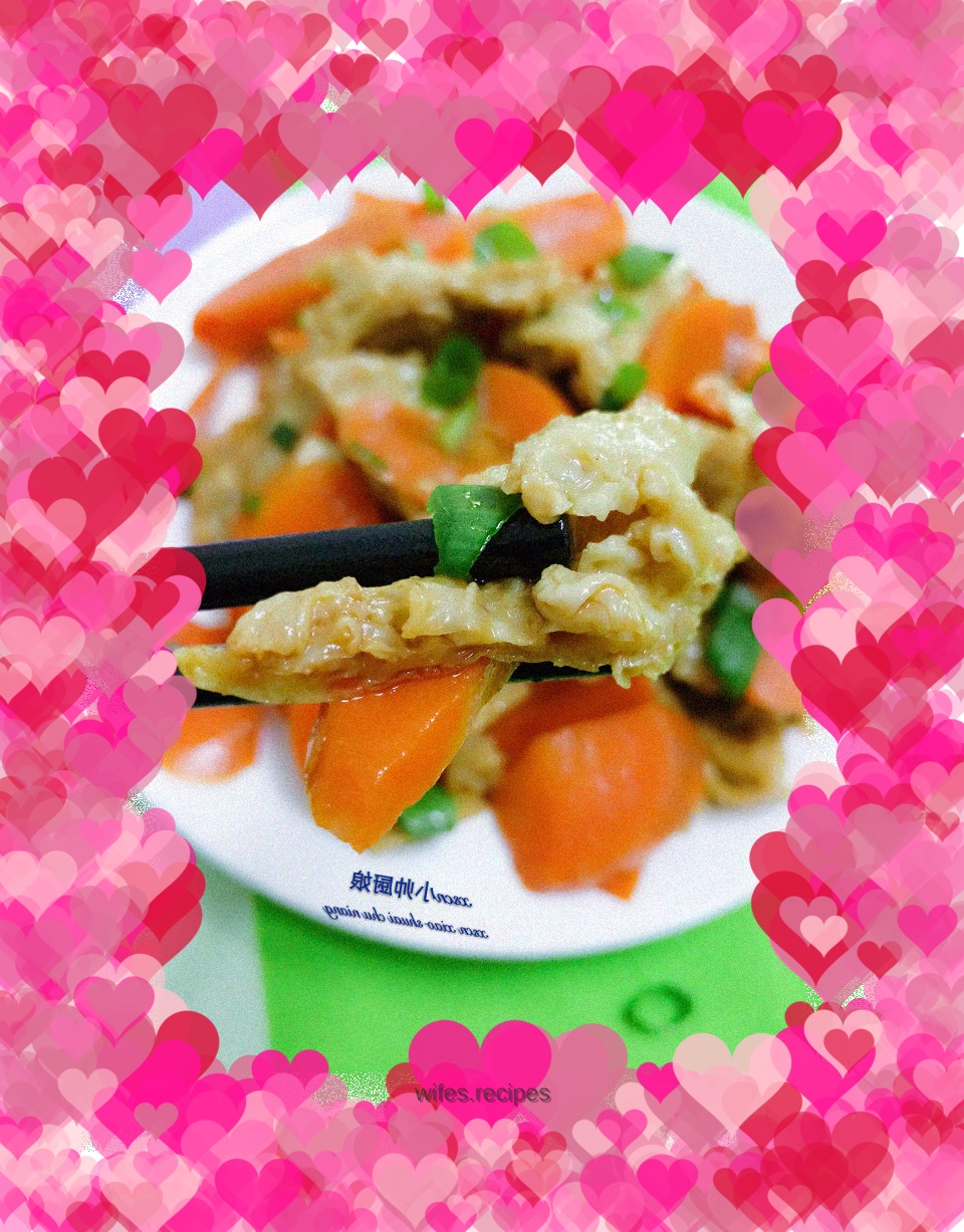 Carrot stir-fry with gluten