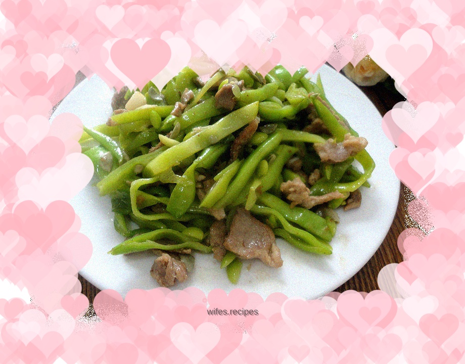 Stir-fried pork with shredded beans
