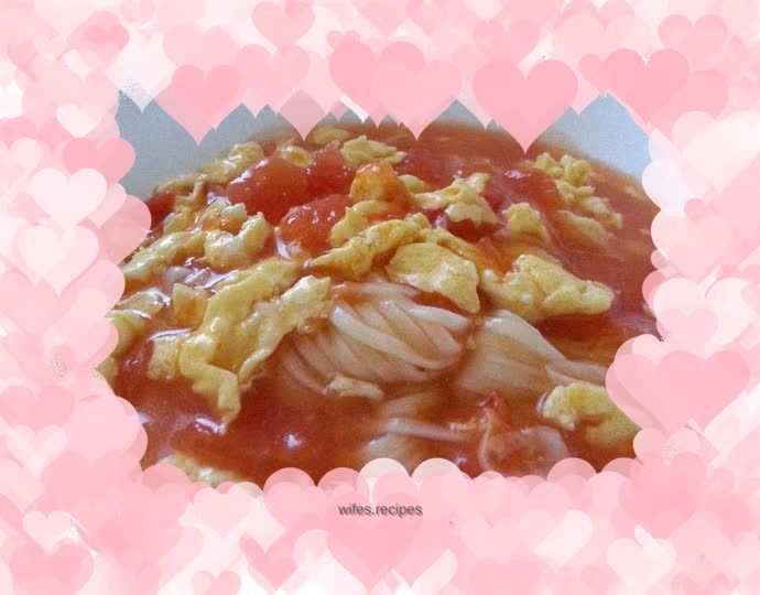 Braised noodles with tomatoes and eggs - breakfast series