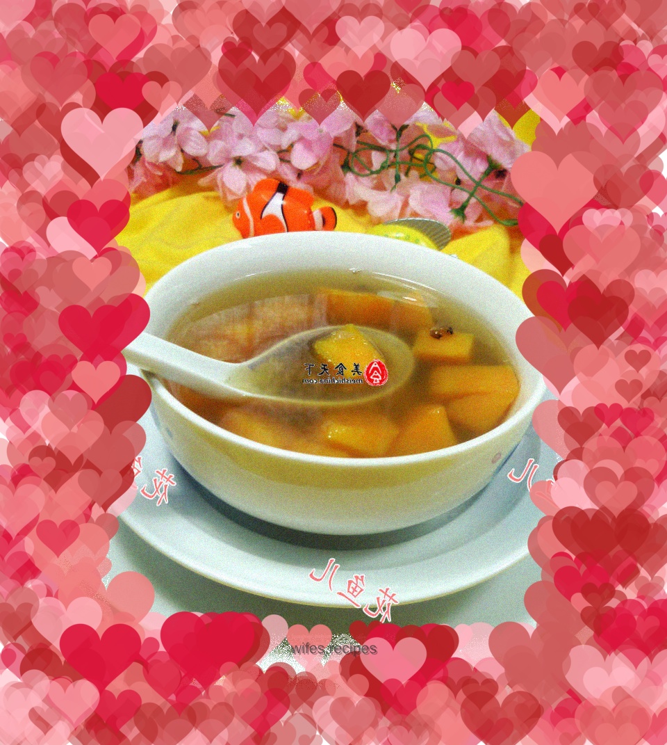 Mung bean and sweet potato soup