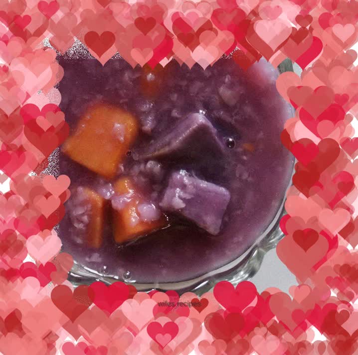 Purple sweet potato porridge