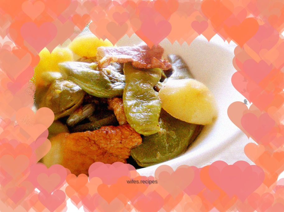 Stewed beans with potatoes
