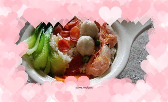 Rice cooker sausage braised rice