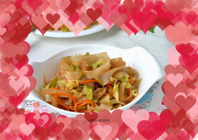 Vegetarian fried cold skin