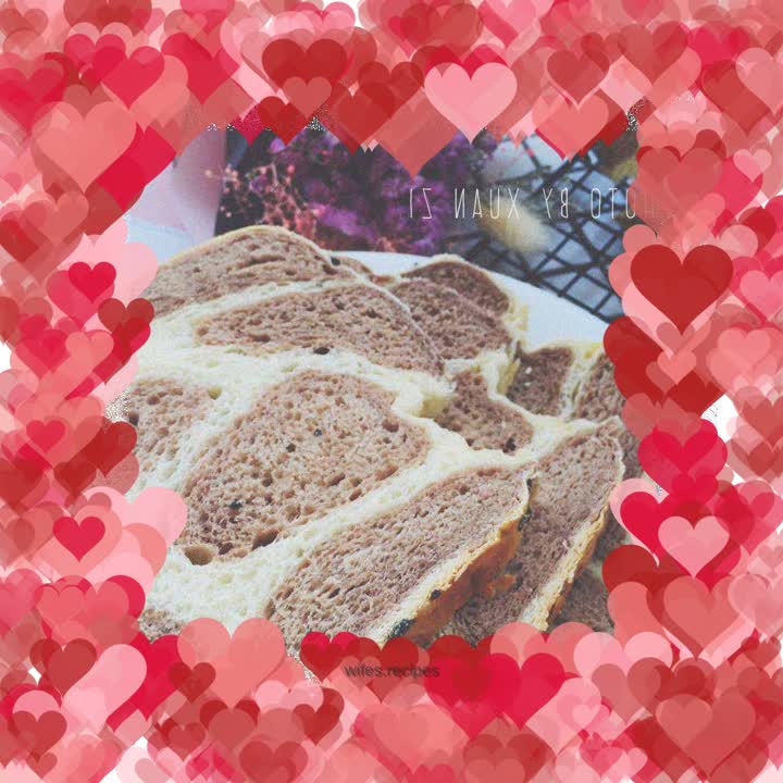 Full bread machine version of cocoa pattern giraffe bread