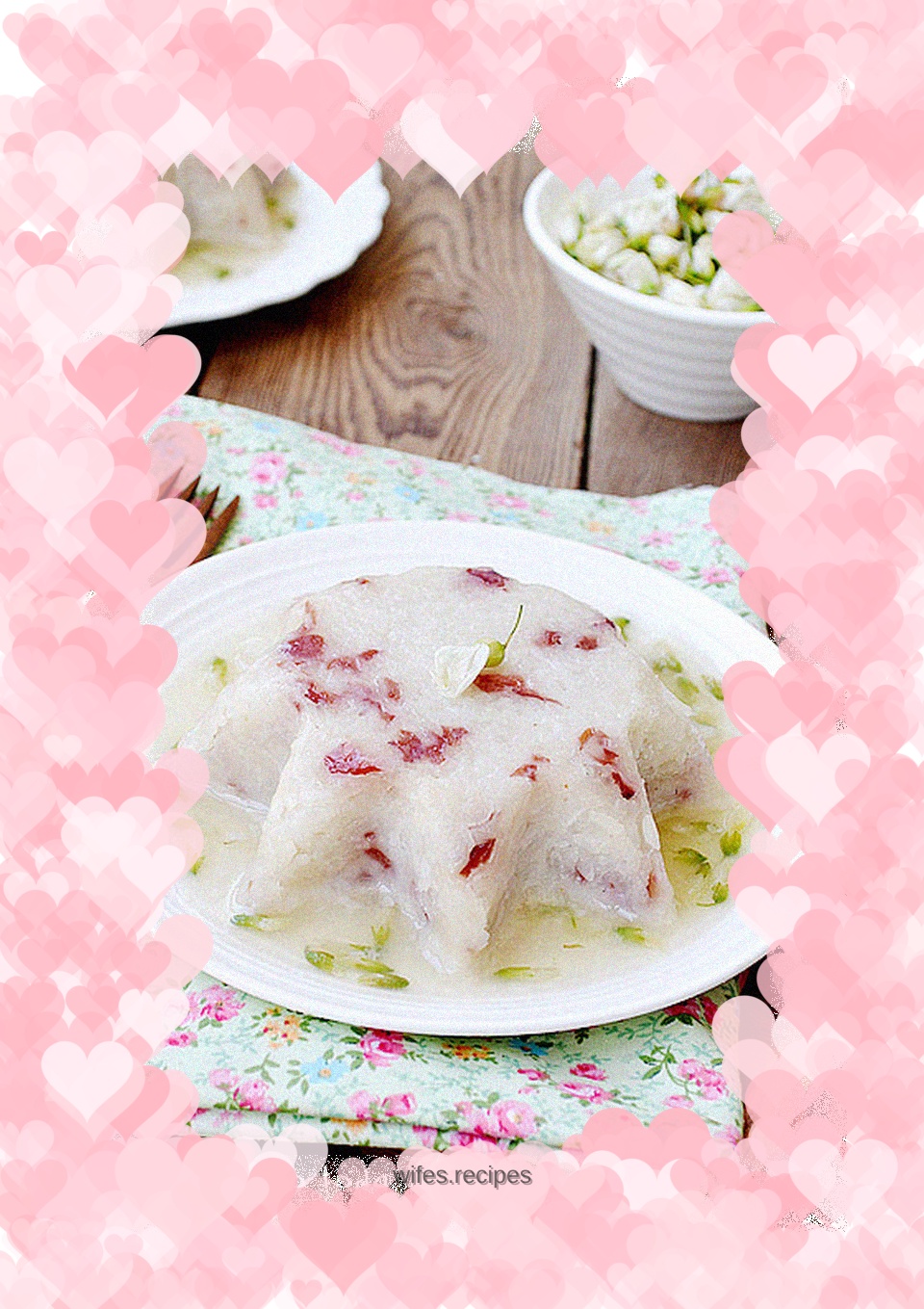 Mom’s sophora flower cranberry rice cake