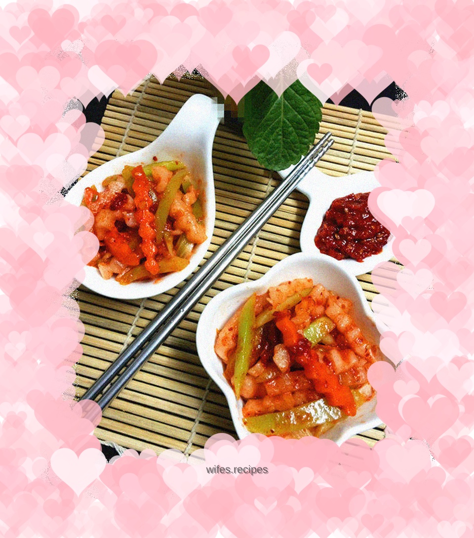 Korean style lettuce and double radish