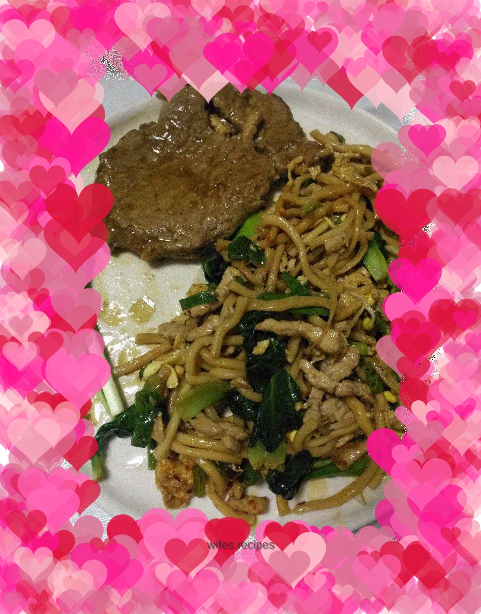 Homemade black pepper steak