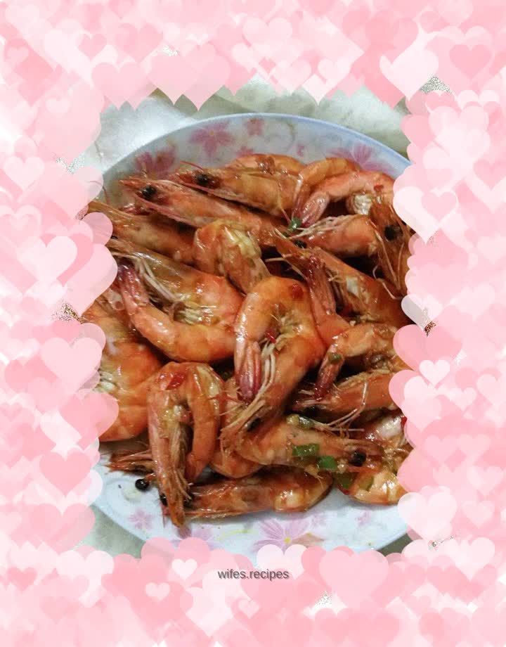 Salt and pepper red shrimp