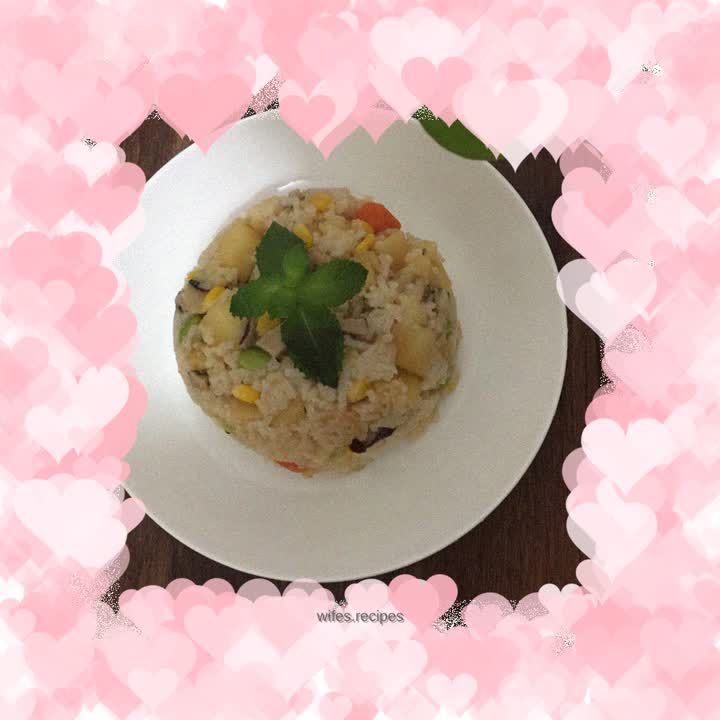 Colorful braised rice