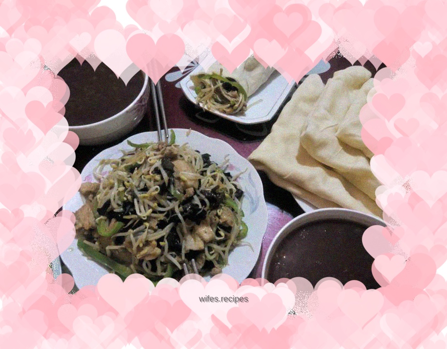 Fried mung bean sprouts