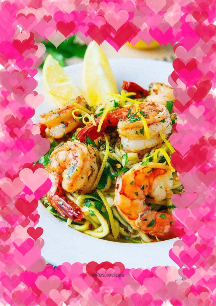 Amaze your colleagues with shrimp green noodles