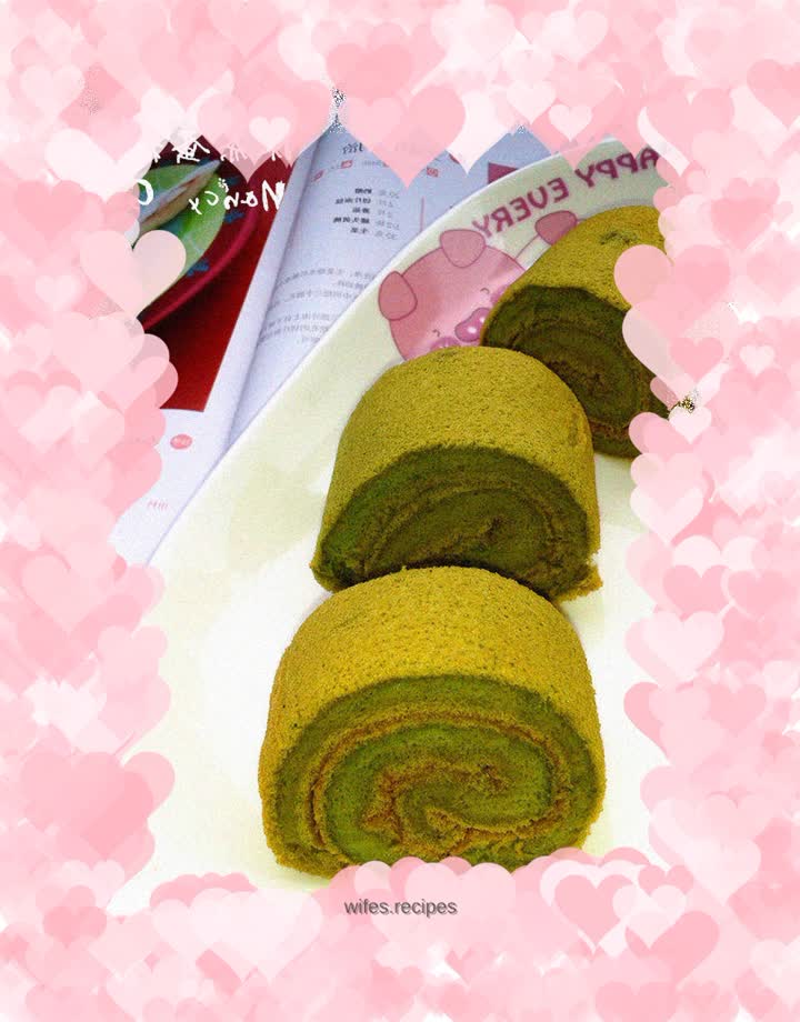 Emerald green mood——Matcha cake roll