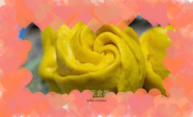 Rose pumpkin pattern steamed buns
