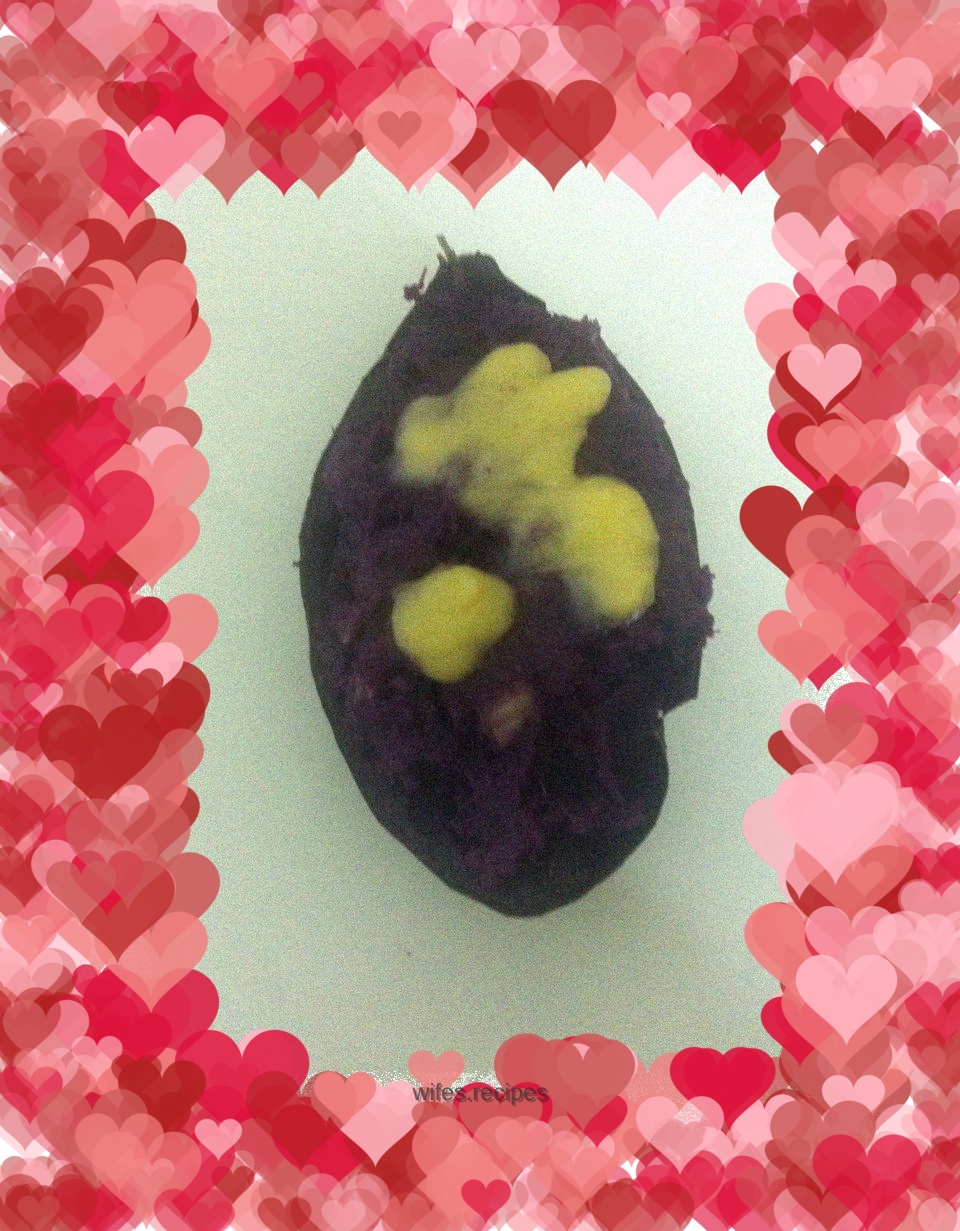 Cheese Baked Purple Sweet Potato