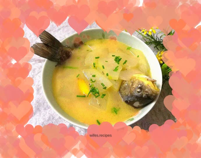 Winter melon and crucian carp soup