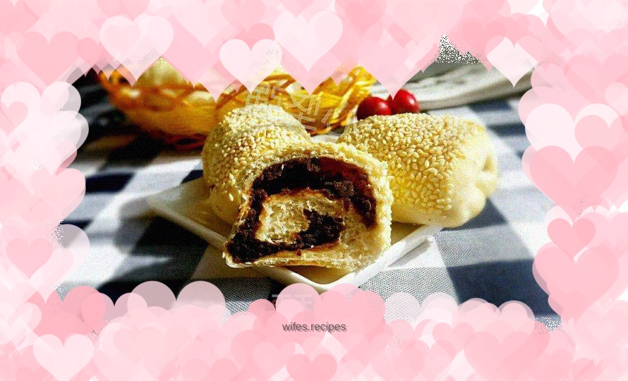 Whole wheat bean paste roll