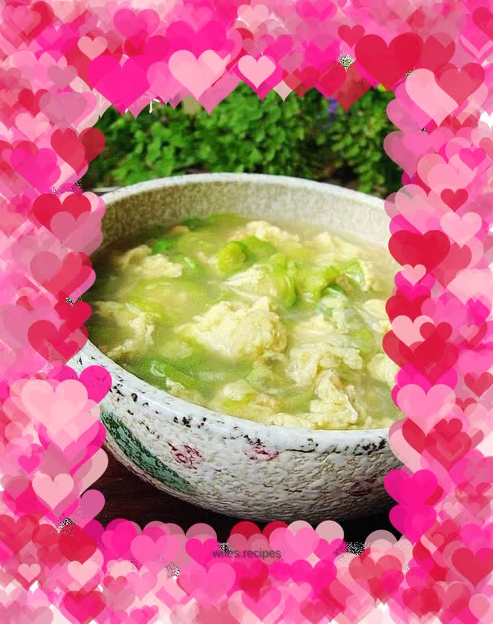 Loofah Vermicelli and Egg Drop Soup