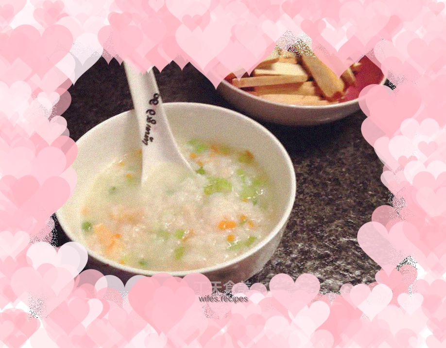 Dried scallops and shrimp porridge