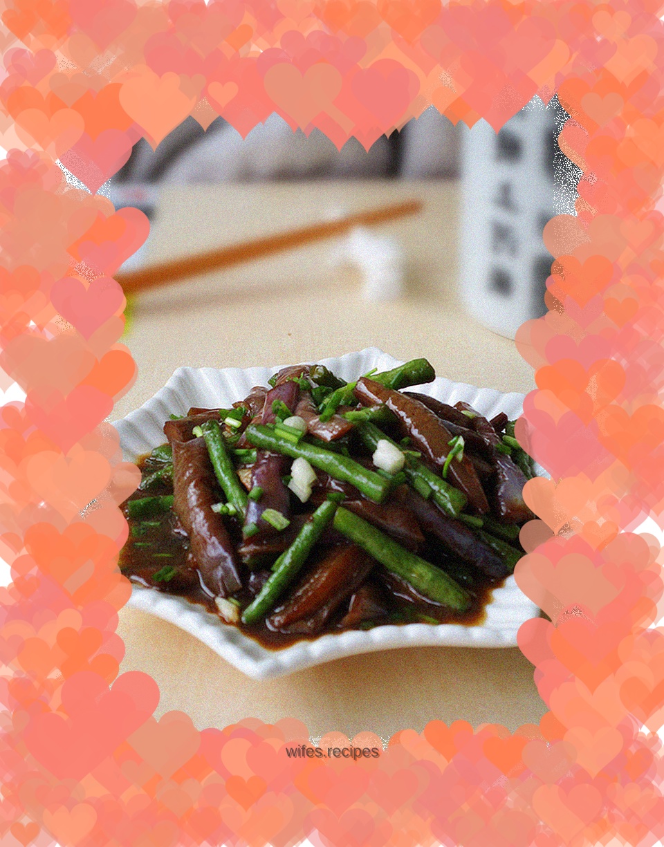 Cowpea and Eggplant in Oyster Sauce