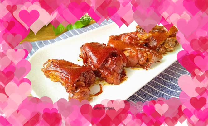 Sauced pork trotters without adding a drop of water