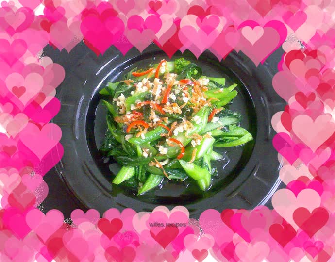 Stir-fried Choy Sum with Golden Hook and Silver Garlic