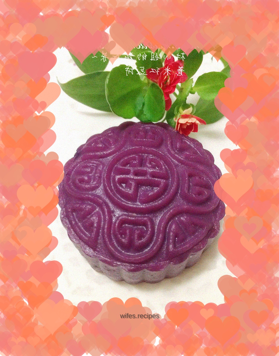 The most suitable food for summer~Milk-flavored purple sweet potato, barley and red bean cake