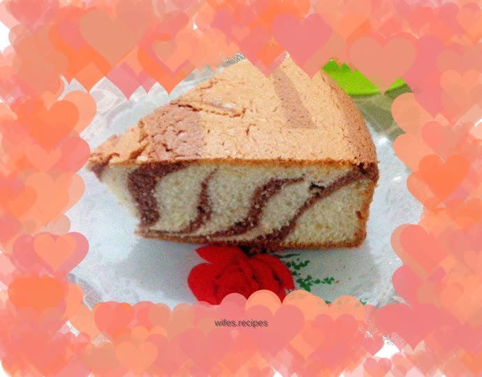 ) Zebra pattern cake