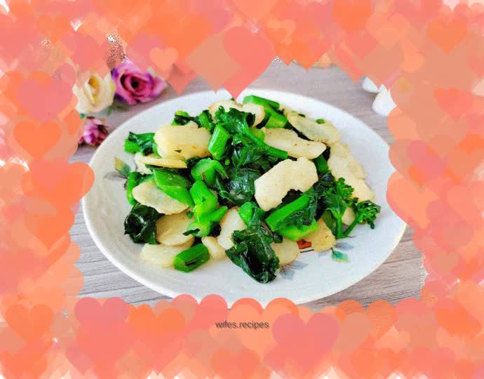 Stir-fried Chinese cabbage and water chestnuts
