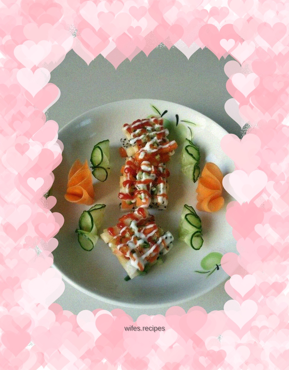 Dragon fruit, apple, cucumber, carrot