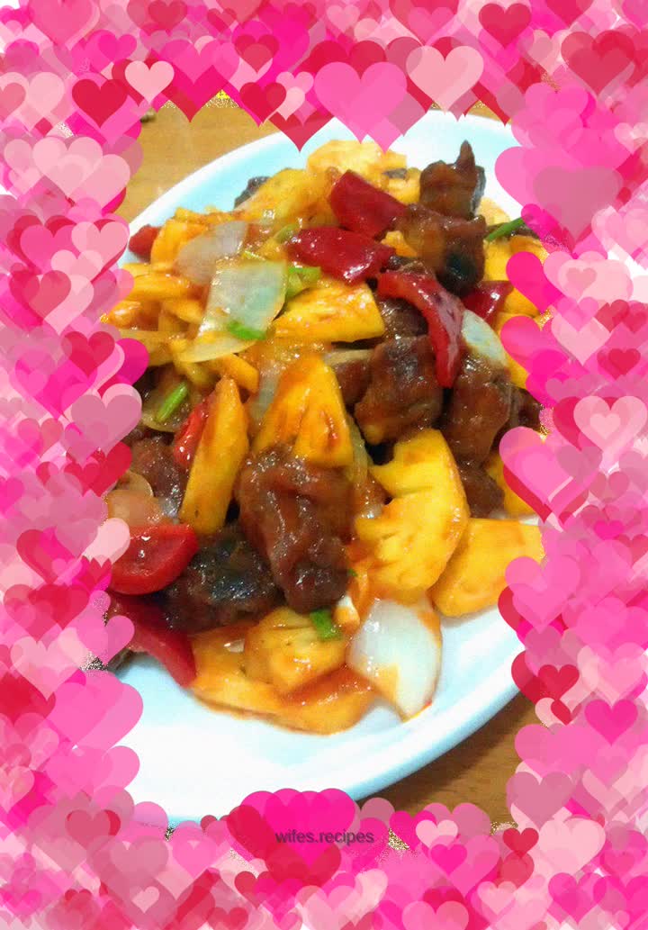 Fried Pork Ribs with Pineapple