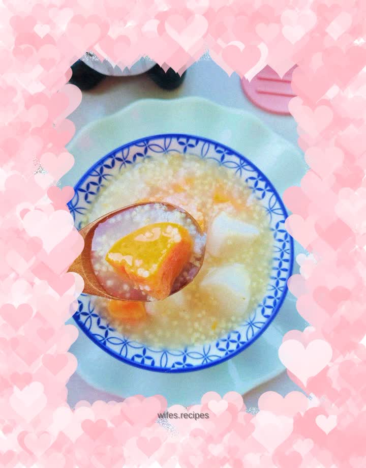 Yam, sweet potato and millet porridge