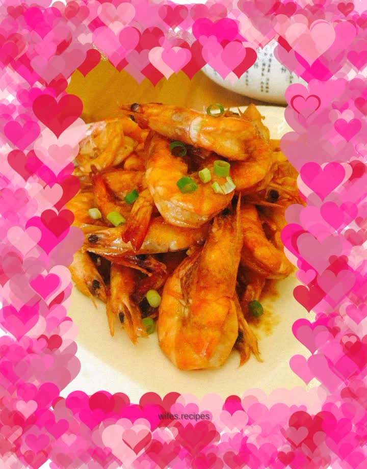 Braised open-back shrimp in oil