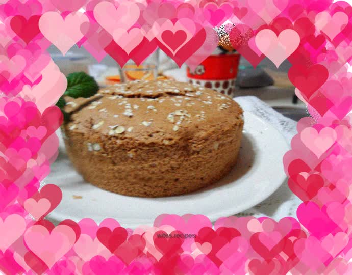 Oatmeal Cocoa Chiffon Cake