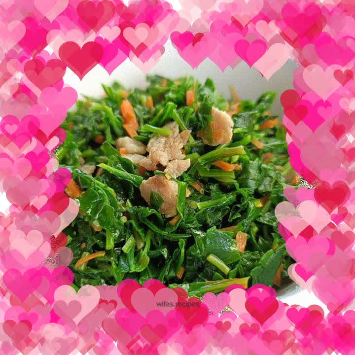 Stir-fried Malantou with minced carrot and meat