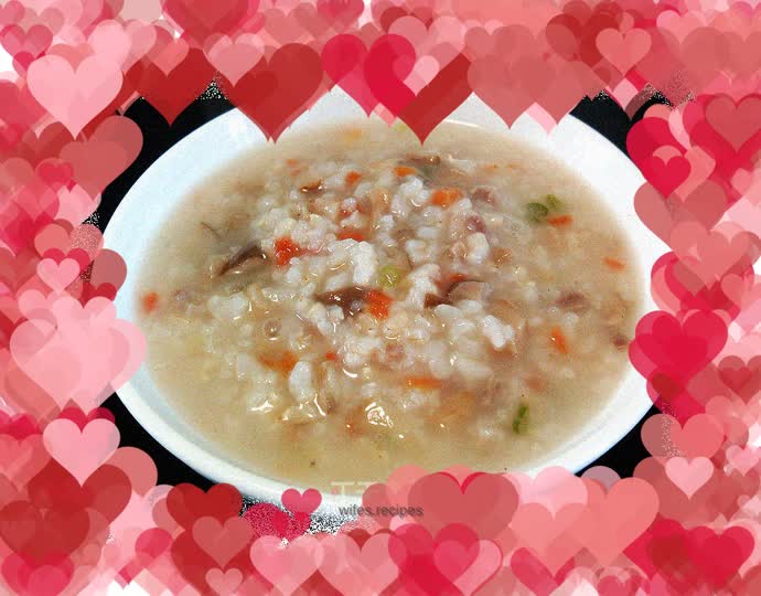 Double-meter mutton mushroom porridge