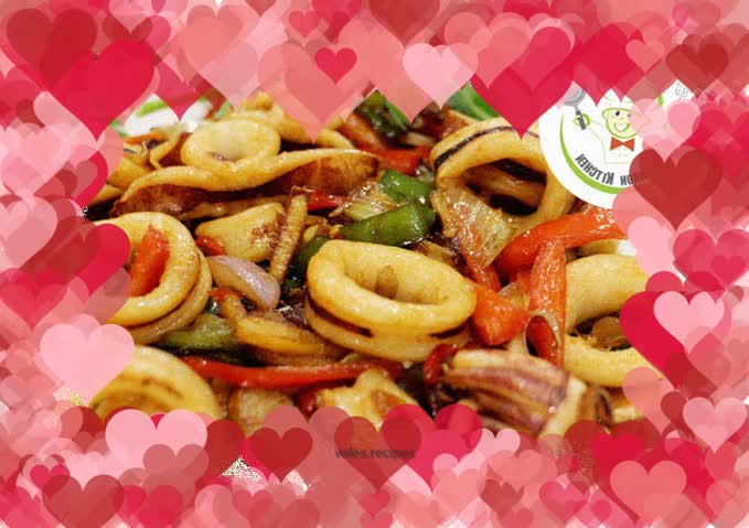 Stir-fried squid rings with soy sauce--Wei Chuyi