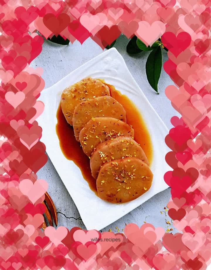 Soft and fragrant sweet-scented osmanthus, red dates and glutinous rice lotus root