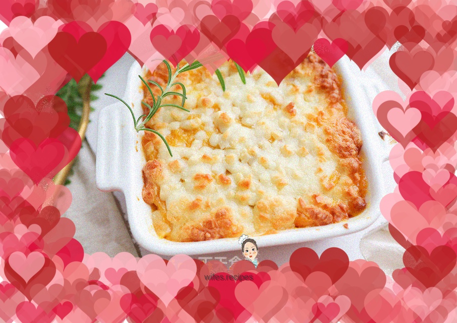Complementary food for 12 months and above: baked sweet potato with cheese