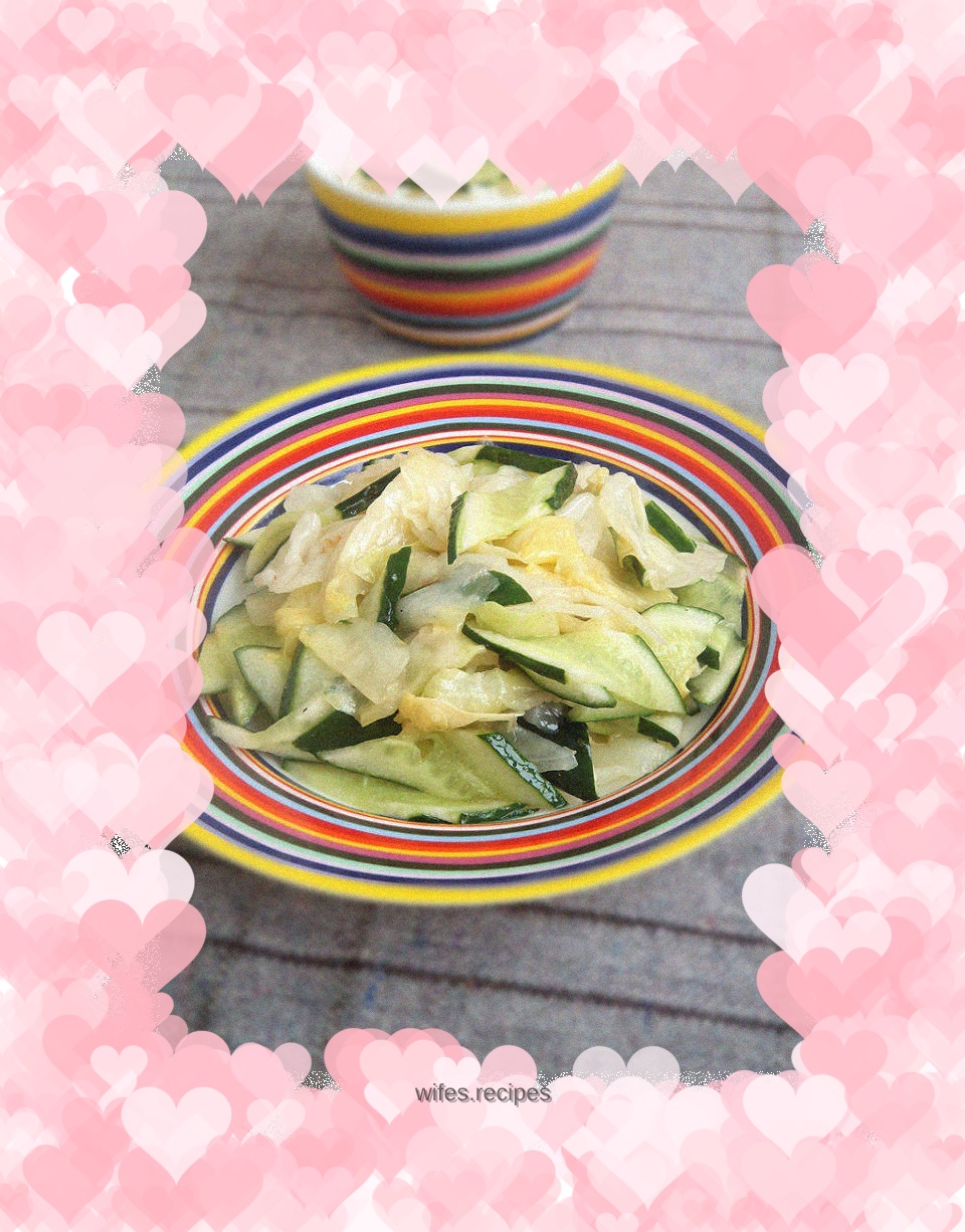 Cucumber and cabbage